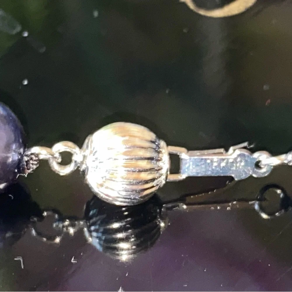 Genuine Black Akoya Pearl Necklace 18” - Picture 11 of 15